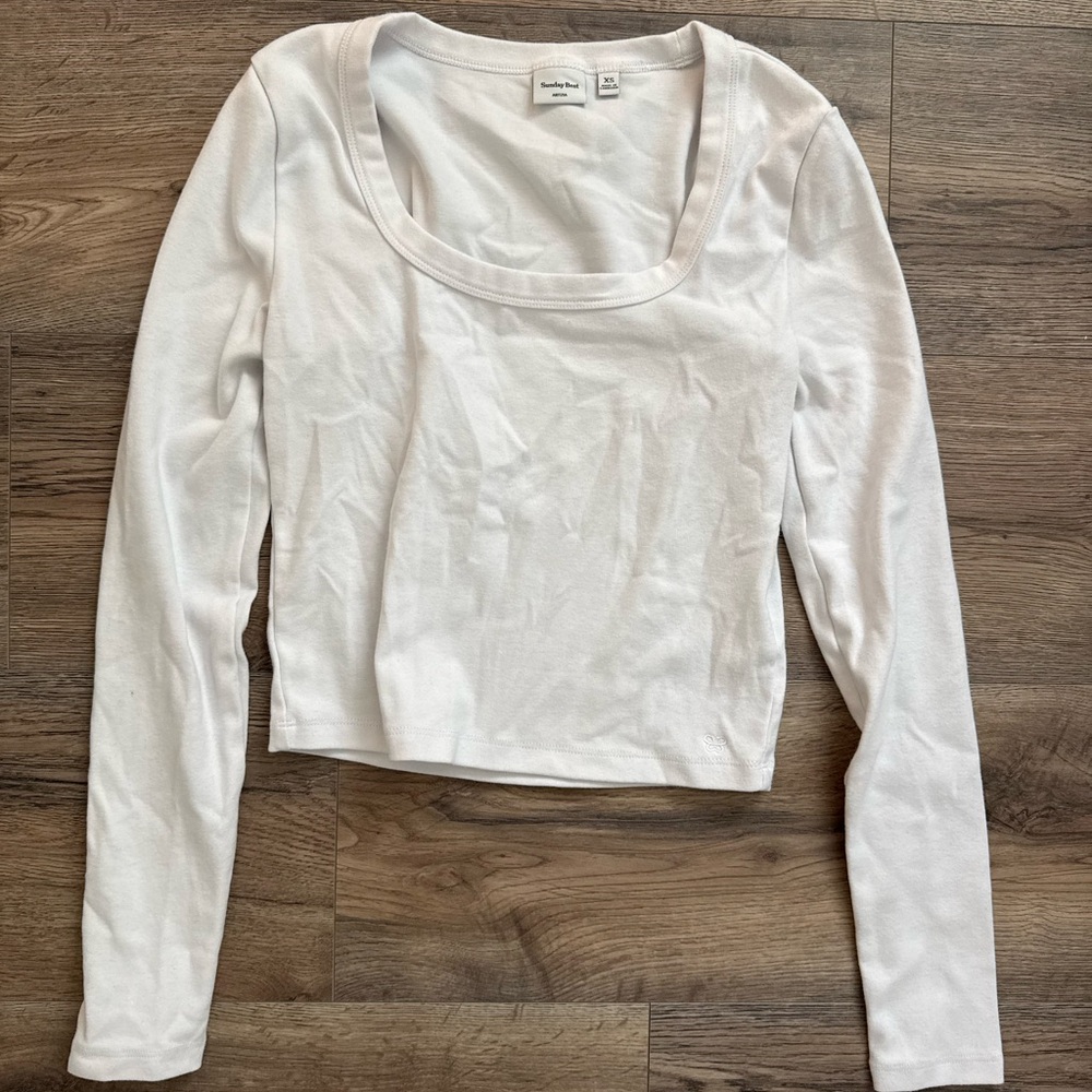 Sunday Best White Long Sleeve Top